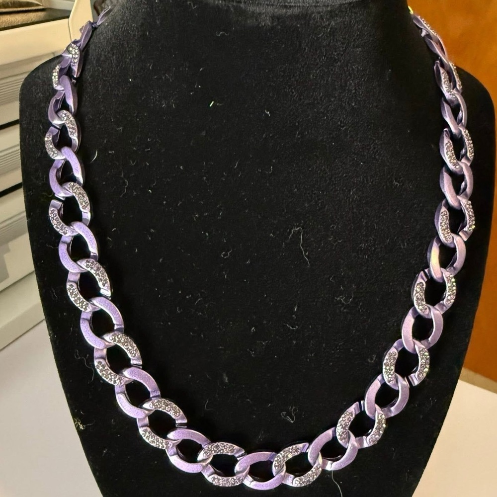 Shimmer Chain Link Necklace 💜